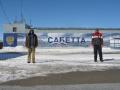 A. A. Solovyev and R. I. Krasnoperov in the workers’ settlement Sabetta, YNAO, May 2013