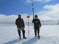 A. A. Solovyev and R. V. Sidorov on the district of magnetic observations in the precincts of the settlement Sabetta, June 2013